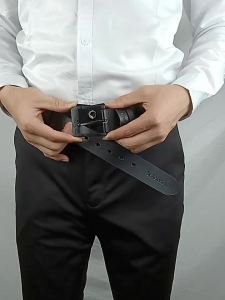 Men belt luxury leather belt alloy pin buckle business r youth with jeans belt