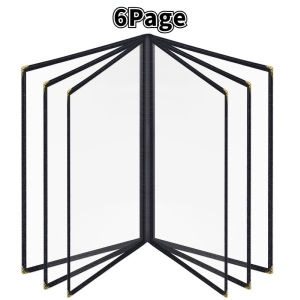 1/2/3/4/6 Page A4 Size Menu Cover Cook Book Transparent Holder Restaurant Coffee Shop DIY Cookbook