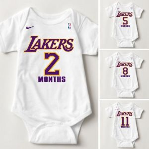 Baby Monthly Onesies - Basketball Jersey LKRS 7WYW