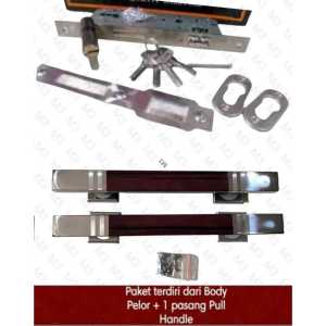 PROMO! PAKET TERMURAH TARIKAN PINTU 33CM PLUS BODY KUNCI PINTU / BODY PELOR