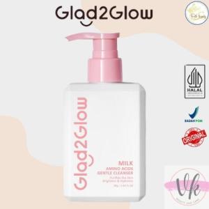 Glad2Glow Milk Amino Acids Brightening Cleanser 80ml pembersih wajah 100% original