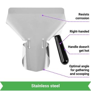 Double Handles Stainless Steel French Fries Shovel French Fries Scooper Single Handles