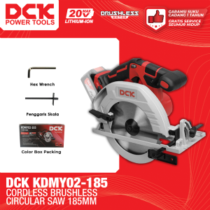 DCK KDMY02-185 Mesin Gergaji Sirkular Baterai / Cordless Brushless Circular Saw 185 mm