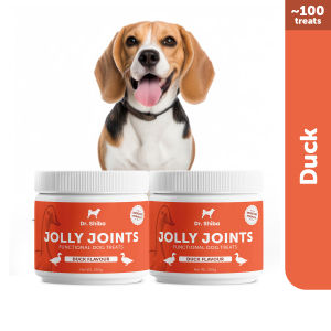 Dr Shiba Jolly Joints Double Delight Healthy Dog Treats with Dog probiotics Dog Multivitamins Dog Supplements Appetite Booster for Dogs - Puppy food/ Adult Dog food Snacks for Hip and Joint Support Natural Ingredients Delicious Dog Health Treats