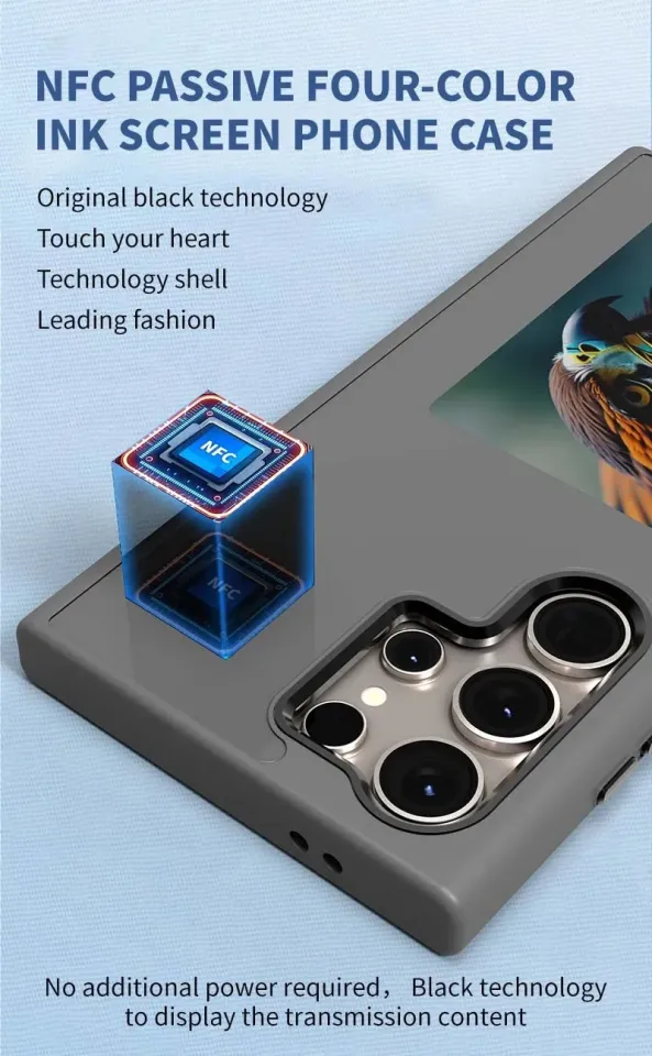 S24U High End NFC Smart E-Ink Phone Case For Samsung Galaxy S23