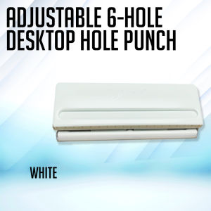 PP Supplies - Adjustable 6-Hole Desktop Puncher Six Ring Binder Paper Punch for A4 A5 A6 B7