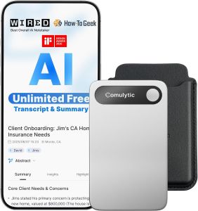 Comulytic Note Pro AI Voice Recorder AI Taking Device and Meeting Recorder | Unlimited Transcribe & Summarize
