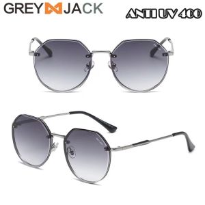 Grey Jack Sunglasses Kacamata Hitam Anti UV Protection New Design Oversized Terbaru Fashion Wanita 31449