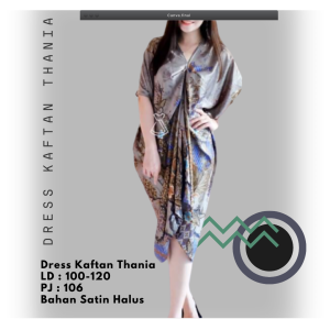 [Bayar Ditempat] Long Kaftan Polos Dress Kaftan Batik Thania Warna ChocoSilver Model Terbaru Termurah Bahan Satin Adem Motif Batik Remaja Acara Casual Kasual Kondangan Terbaru 2020 Modern Pesta Muslim Kekinian S3G0