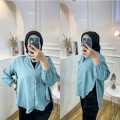 OUTER BABY CRUSH ATASAN WANITA BELAHAN SAMPING LIVIA BLUS BAJU WANITA BLOUSE KEKINIAN. 