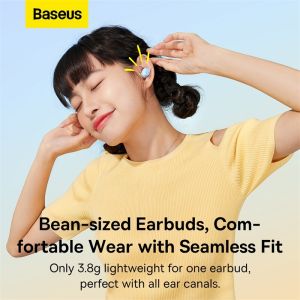 🥇✅SG READY STOCK✅Baseus WM02 Wireless Earphones TWS Bluetooth 5.3 Headphones Mini and compact Comfortable wear 25 hours Long Battery Life