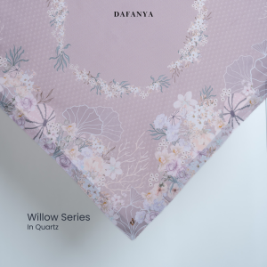 𝐃𝐀𝐅𝐀𝐍𝐘𝐀 - Willow Series Jilbab Motif Underwater Kerudung Segi Empat Hijab Scarf bahan Voal Laser Cut