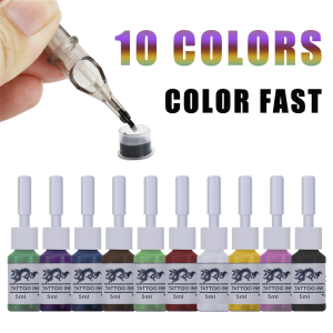 หมึกสัก สีสักลาย 10 สี การฝึกสีรอยสัก หมึกสักลายแท้