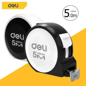 Deli 3-5 มม ตลับเมตรหุ้มยาง พกพา สะดวก การใช้งานง่าย มีกันกระแทก