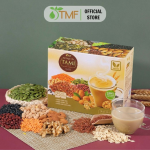 Bột Ngũ Cốc Nảy Mầm Tami ít ngọt 25 gói 450g - TÂM MINH FOODS healthy giảm cân không đậu nành