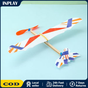Rubber Band Powered Aircraft Model Lightweight Kids Educational Throwing Glider Airplane Toddlers Outdoor Flying Plane Toy