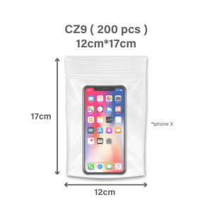 Famoustore Zip Lock Plastic Bag 100PCS Extra Thick (0.08mm & 0.12mm) Self Seal Clear Transparent Zipper Bag Ziplock Packaging 自封袋