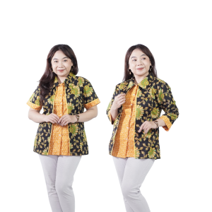 Blouse Big Size LD 140 Wanita Atasan Batik Jumbo S-M-L-XL-2L-3L-4L-5L-6L-7L Model Blus Jumbo Kerja Batik / Atasan Big Size Kerja Wanita Kantor Seragam Bahan Katun Formal / Pakaian Batik Kekinian Super Big Terbaru Model Lengkap Modern