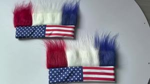 American flag fan wig Independence Day visor hat National Day sports event World Cup headband hair accessory headgear