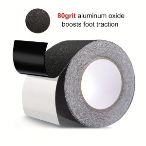 Heavy Duty Anti Slip Tape For Stairs Outdoor/Indoor Waterproof 4Inch X 35Ft/2Inch X 35Ft/1Inch X 35Ft Safety Non Skid Roll For Stair Steps Ramp Traction Tread Staircases Grips Adhesive Non Slip Strips Walk Black Sandpaper Stair Treads For Wooden Step