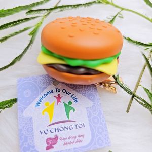 Kẹp tóc mái bánh hamburger siêu ngộ nghĩnh kẹp tóc nữ Hàn Quốc cute phụ kiện tóc bé gái - thương hiệu VỢ CHỒNG TÔI