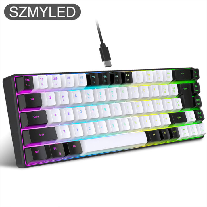 Gaming Keyboard 68 Keys Wired Computer Keyboard Mechanical Keyboard ...