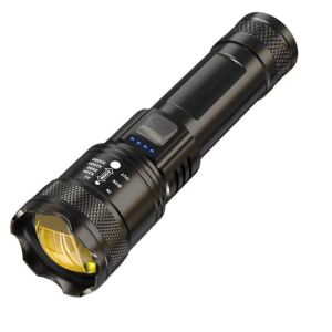 SERAPHYXO Có thể sạc lại Đèn pin LED mạnh mẽ Siêu sáng Chống thấm nước Đèn pin có thể phóng to Đèn pin làm việc 3 chế độ Đèn pin Ngoài trời