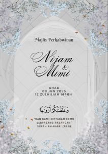 Kad Kahwin Design 58 | Digital | Aqiqah | Pertunangan | Lain-lain | Warna Putih Salji