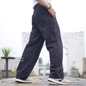 Tony Jack Celana Carpenter Pants Kyoto Black – Celana Jeans Pria Loose Fit Denim Oversize Reguler Fit