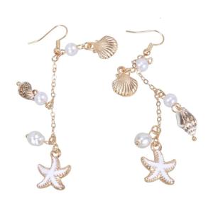Nauticals Inspire Shell Shape Earrings With Secure Hook Closure Comfortable Designs for Special Occasions