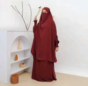 Mukena Dewasa Serbaguna-Set French Khimar Cadar Niqab Setelan Haji Dan Umroh