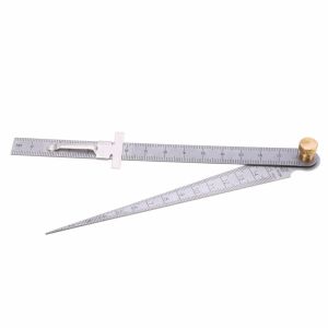 LZD  Wedge Feeler   Gap gauge   Aperture Ruler   Taper Ruler  1-15mm Stainless Steel inside Calliper 2PC Set