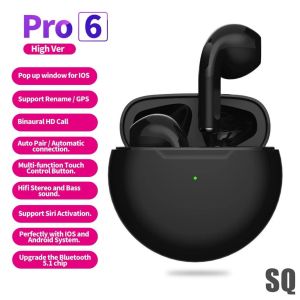 Pro6 TWS Bluetooth 5.3 Earphones For Wireless Bluetooth Headset Earbuds With Mic Wireless Headphones