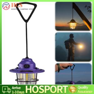 【HCS】LED Tent Atmosphere Lamp USB Charging Retro Decorative Light 1200mAh Portable Camping Lantern for Camping Hiking Fishing