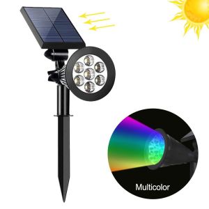 Solar Spotlight 92 LED Solar Led Outdoor Light IP67 Waterproof Garden Lawn Ground Light Solar Powered Wall Lamps for Patio Pathway Lighting  LED Solar Landscape Outdoor Light Warm/White Adjustable Waterproof Floor/Wall Lamp Garden Decoration