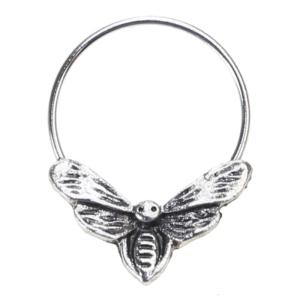 Skull Moth khuyên mũi kiểu đinh tán Nhẫn Mạ Hợp Kim Mạnh Mẽ mặc thoải mái Punk Gothic Phong Cách Đồ Trang Sức Cho Những Người Đam Mê Thời Trang