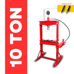 PRODIY 10/20/30/50Ton Hydraulic Shop Floor Press Gauge Work Pump Pressure High Seal Oil Cylinder Remove Straight Install