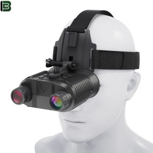 BekinTek 4K Helmet Mountable Night Vision Binoculars Head-mounted Telescope Rechargeable Goggles Full Dark Observing Optics 8x Digital Zoom 4K Video 36M Photo Support 360P ENV Mode 4 Color Effect