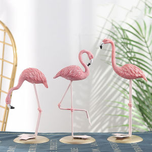 YOUSHI TOP Nordic Style Resin Office Wedding Craft Party Animal Statue Desk Ornament Flamingo Figurine Home Decoration