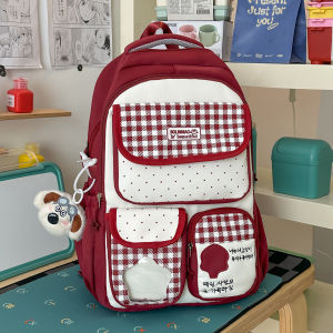 Highly Attractive Cute Girls Plaid Ita Bag Backpack ins School bag for college middle and high school students large capacity backpack