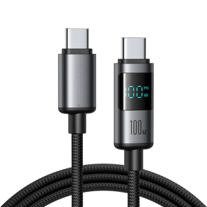 Nylon bện USB C Cáp 100W PD sạc nhanh với thời gian thực hiển thị điện thích hợp cho các thiết bị điện thoại khác nhau sử dụng