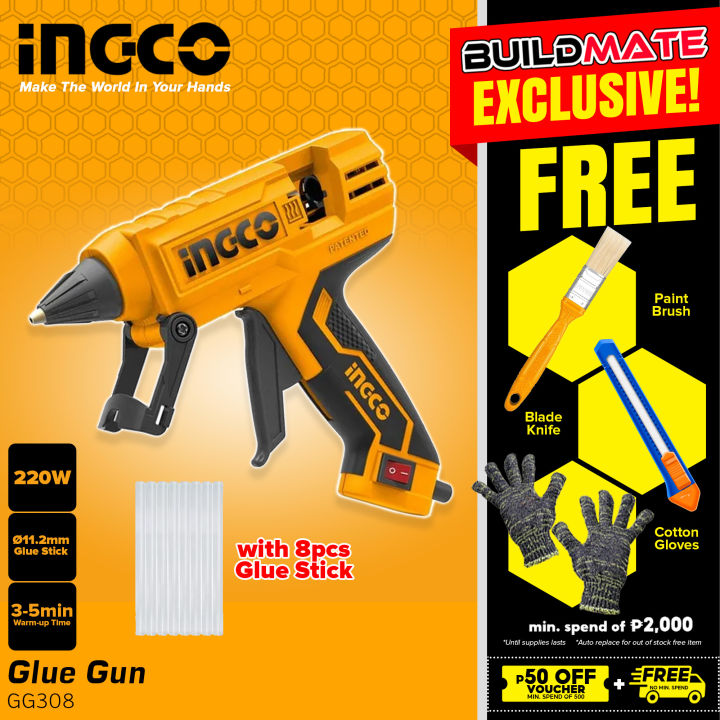 BUILDMATE Ingco Glue Gun 220W GG308 IPT Lazada PH
