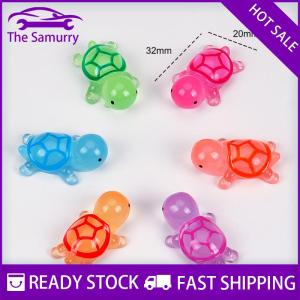 Samurry ✨Hot Sale✨ ตุ๊กตาแดชบอร์ดรถยนต์รูปเต่าเรซินขนาดเล็กส่องสว่าง6ชิ้น เซ็ตตุ๊กตาตกแต่งบ้านสวนสีการ์ตูนเครื่องประดับรถน่ารักของขวัญ