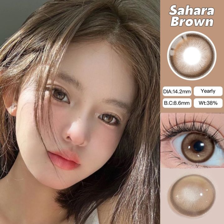 【NEW】Mrs.H 2Pcs Graded(08.00) Brown Colored Contact Lens With Power