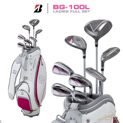 Full Set - Bridgestone รุ่น BG-100L (ชุดไม้กอล์ฟเซ็ท สำหรับผู้หญิง) [8 ชิ้น (1W5W6U79PWSWPT) caddie bag]