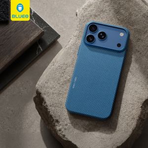 Blueo Thin Aramid Fiber Magsafe Case for iPhone 18/17 Pro Max - Full-Wrap anti-fingerprint kevlar Casing