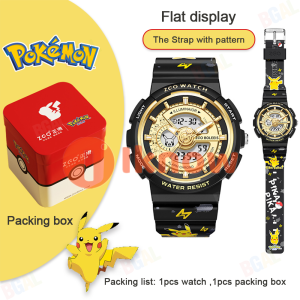 I know 100% Authentic Pokemon Watch for Kids Boys Digital Watch with Luminous 50 meter Waterproof Watch for Girls Children Kids Watch Girl Scratch Resistant Pikachu Birthday Gift Christmas gifts 手表8575