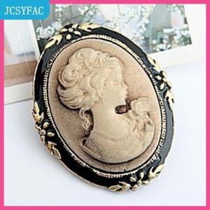 JCSYFAC  [Mimar] Phụ nữ Vintage Cameo Thanh Lịch Cài áo Cổ Cưới Quyến Rũ Chân Dung Cài áo