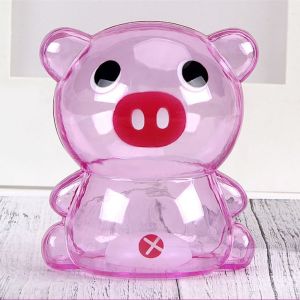 GIGBM Transparent Cartoon Save Money Fun Childhood Home Decor Cartoon Bear Birthday Gifts Money Box Kids Toys Piggy Bank