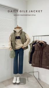 Quảng Đông C♢Áo phao gile nam siêu nhẹ lót lông vũ Độc menswear form vừa ôm trẻ trung phong cách hàn quốc xu hướng 2023 - AK4423/21